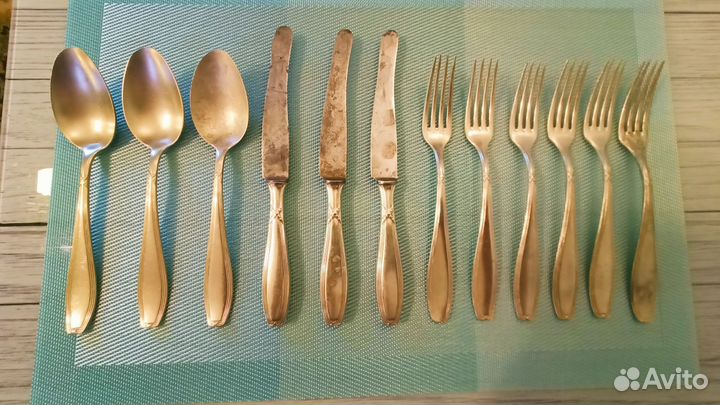 Alpacca старинные столовые приборы