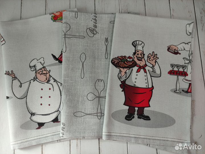 Набор кухонных полотенец 3 шт в подарочной коробке