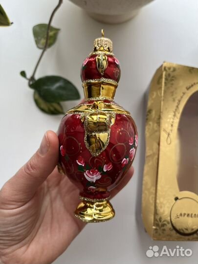 Елочная игрушка самовар фабрика Ариэль