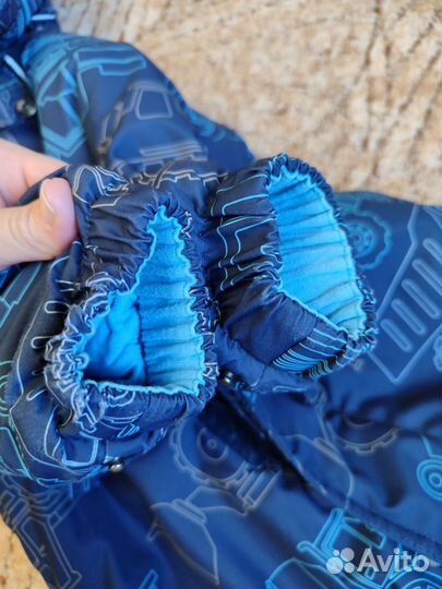 Зимний комбинезон crockid 74-80 + шапка шлем