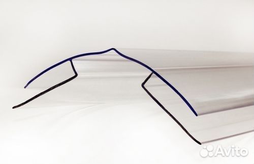 Коньковый профиль для поликарбоната 16 мм