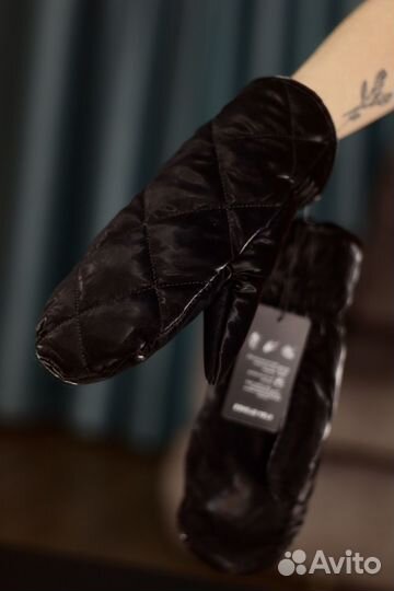 Варежки из экокожи