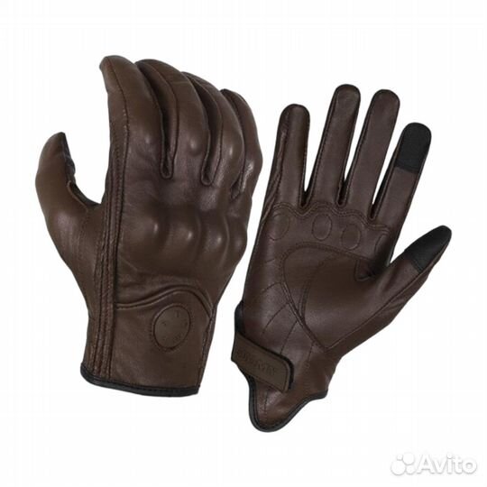 Мотоперчатки кожаные Suomy SU-14 коричневые markd