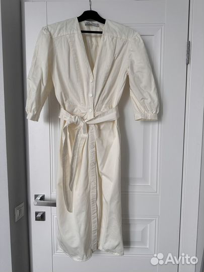 Платье zara xs белое