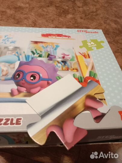 Книжки мягкие шуршащие и пазл Малышарики