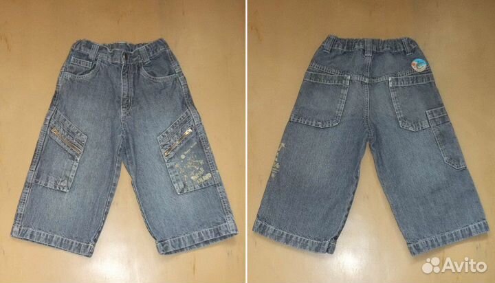 Бриджи джинсовые