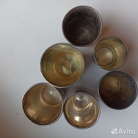 Стопки серебро 84 старинные