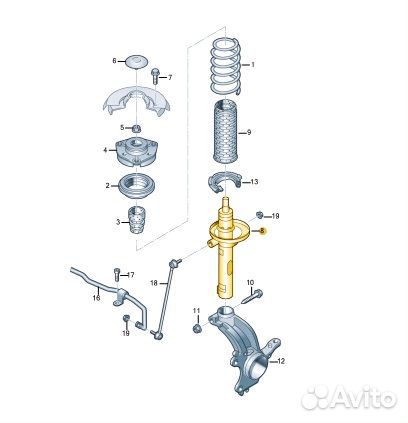 Амортизатор передний Skoda Kodiaq dbgc (DBG