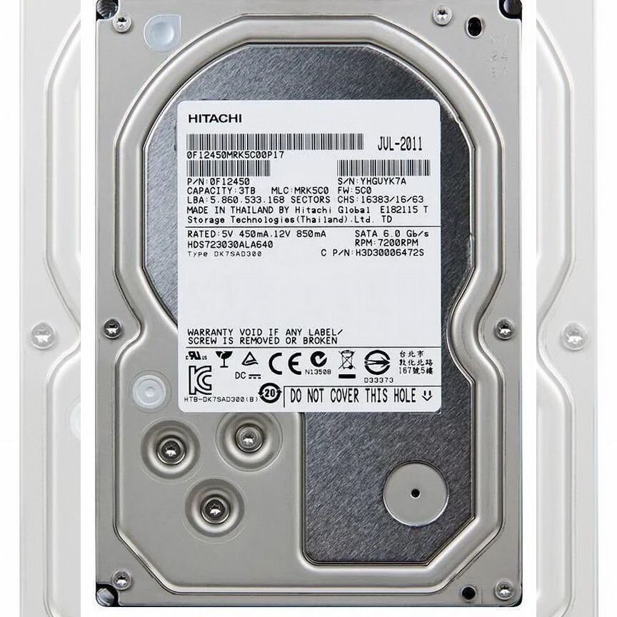 [HDS723030ALA640] Жесткий Диск Hitachi 3tb Sata3 Hds723030ala640