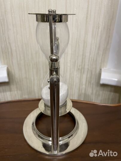 Песочные часы металл хром