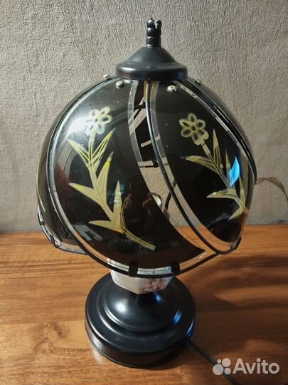Лампа настольная с абажуром винтаж