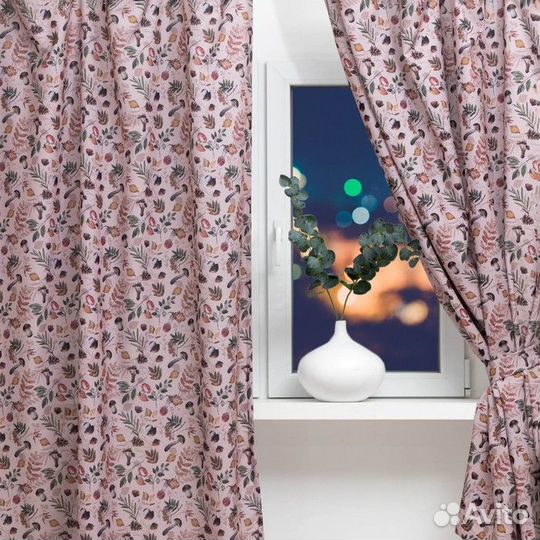 Комплект штор для кухни с подхватами Этель Nature