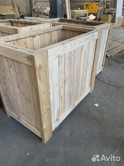 Садовые цветочницы из дерева