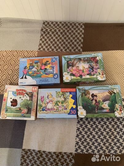 Пазлы от 1 года. Много. Э500, 60, 104, 30 деталей