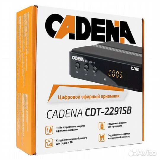 Тв-тюнер цифровой cadena CDT-2291SB