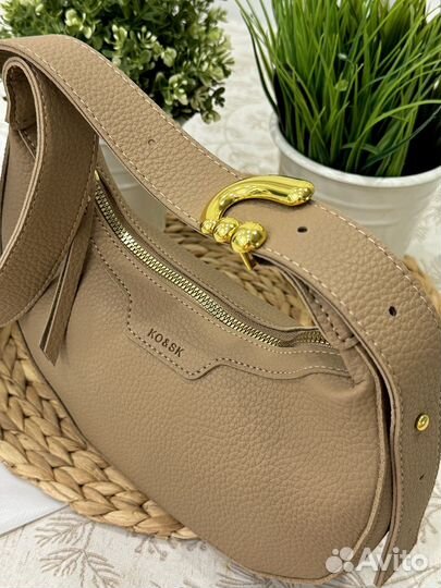 Сумка багет через плечо из экокожи новая