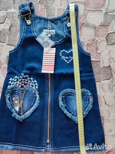 Джинсовый сарафан для девочки Gloria, 104
