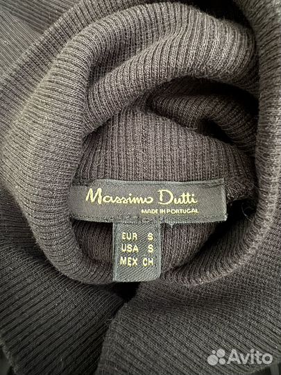 Massimo dutti черное платье-водолазка