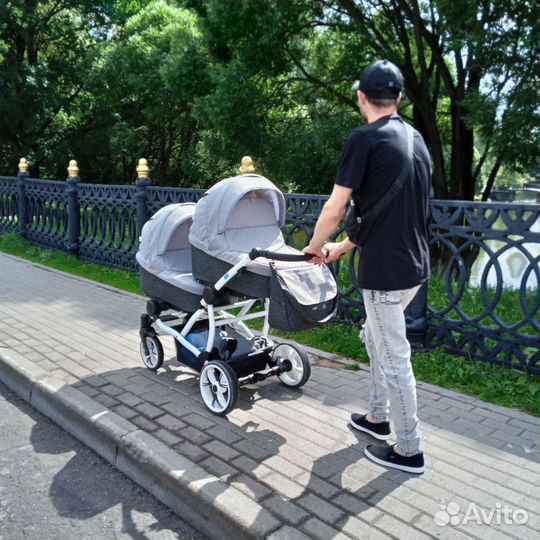 Коляска для двойни 2 в 1