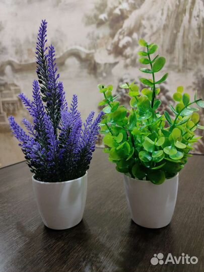 Трава искусственная для интерьера Лаванда