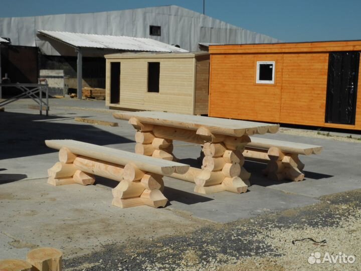 Сруб - Садовая мебель из бревна