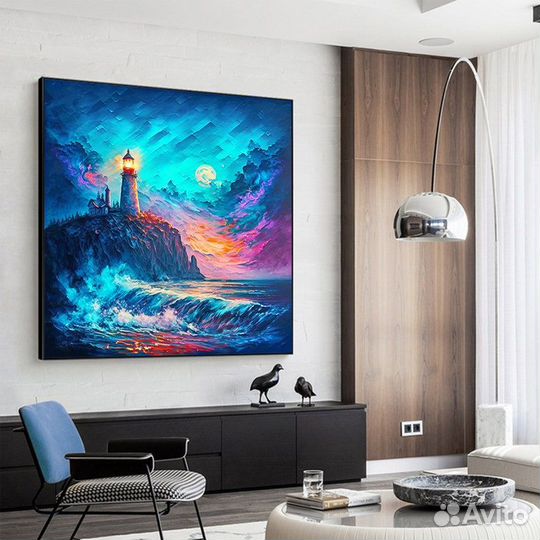 Интерьерная картина маслом на холсте Ручная работа