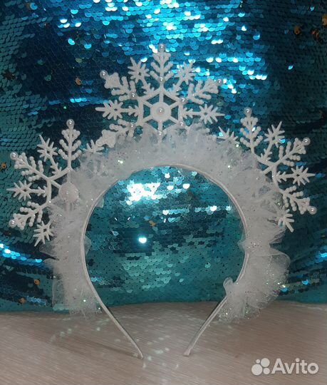 Ободок Снежинка, Снежная королева, Снегурочка