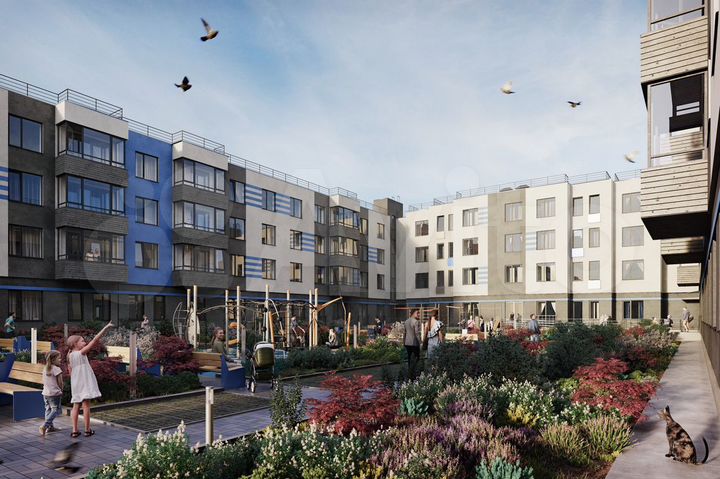 2-к. квартира, 61,6 м², 4/4 эт.