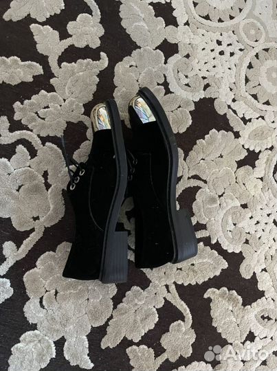 Ботинки zara basic 37 бархатные