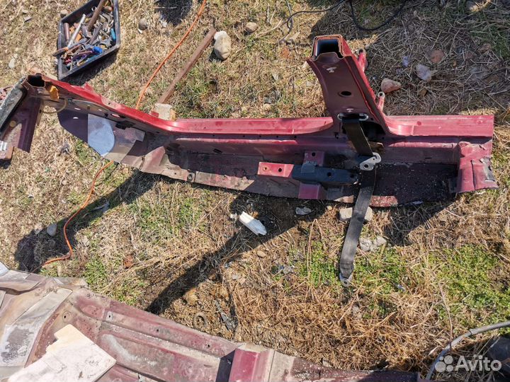 Порог со стойкой Калина Гранта передний правый