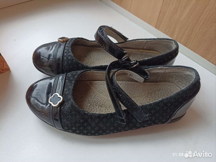 Ботинки туфли детские для девочки в школу или сад