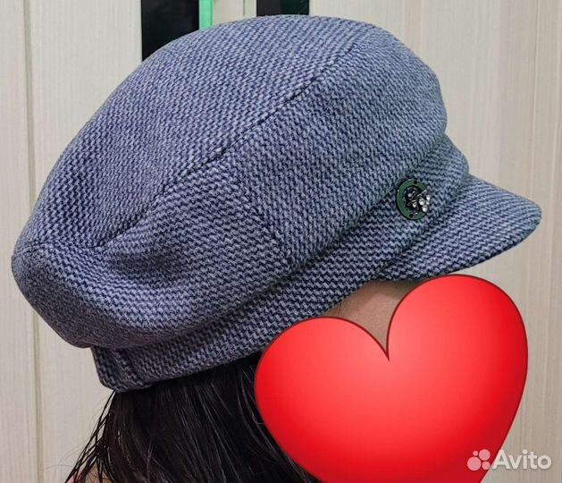 Шапка-кепка женская шерстяная