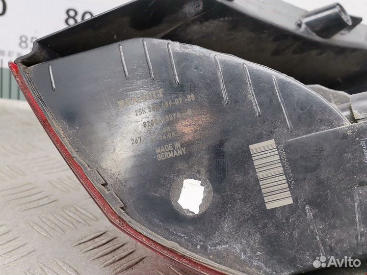 Фонарь задний левый для Renault Scenic 2