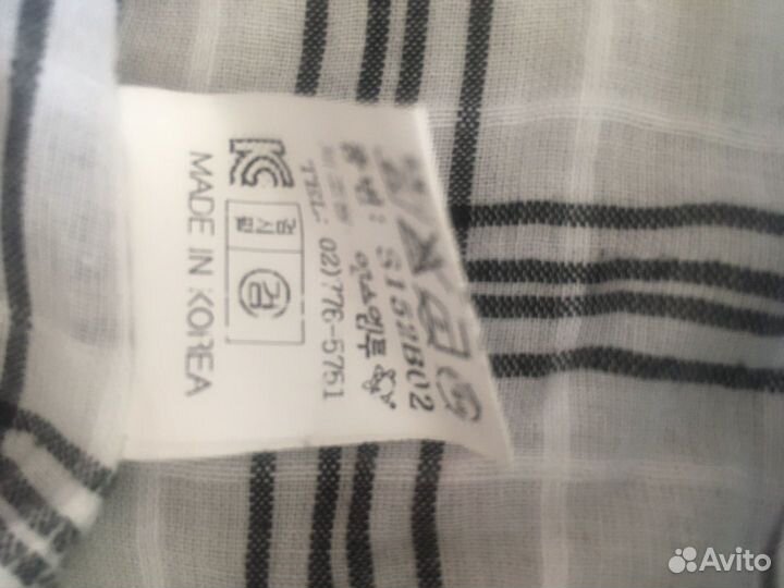 Рубашка в клетку Корея 10-14 лет хлопок