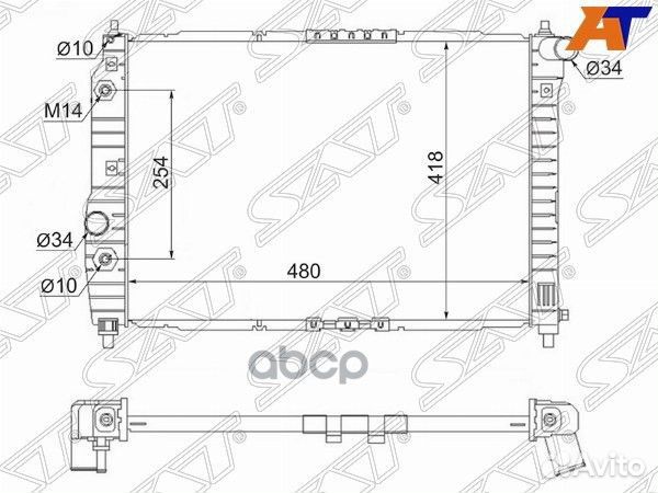 Радиатор Chevrolet Aveo 02-11 / Daewoo Kalos 02-08