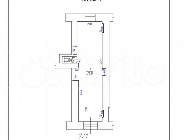 Сдам торговое помещение, 32.8 м²