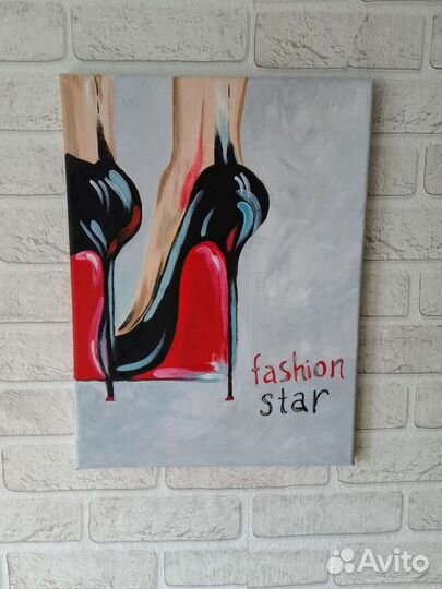 Картина на холсте интерьерная туфли