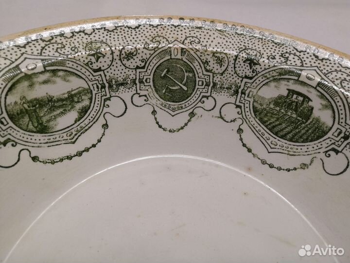 Тарелка, серп и молот, колхозники, 1920-е