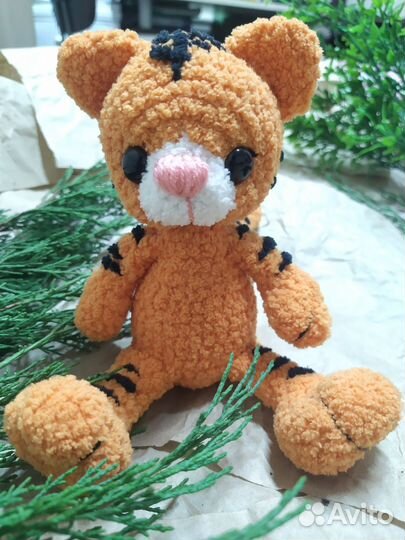 Плюшевый Тигр (ручная работа) мягкая игрушка тигр