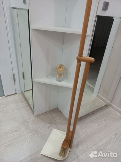 Zara home деревянный комплект из совка и щетки