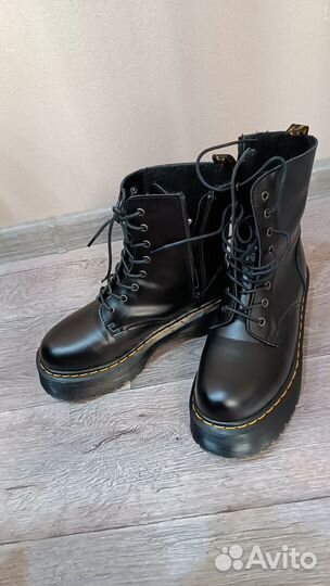 Dr Martens 1460 Jadon Black с Черным Мехом