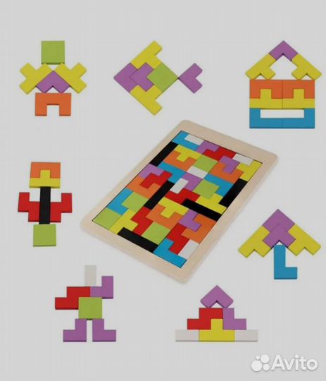 Деревянный пазл тетрис