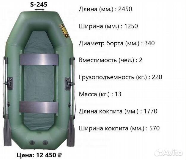 Надувная лодка пвх