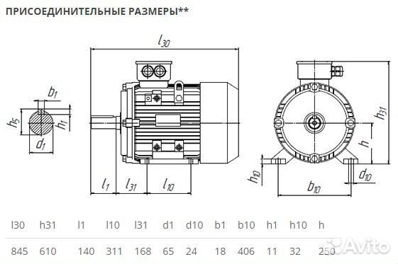 Электродвигатель аир 250S2 (75кВт-3000об) новый