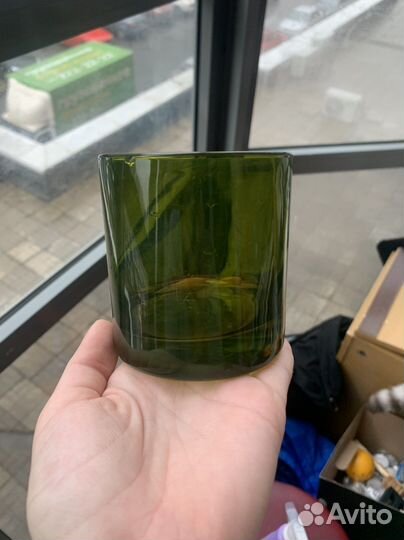 Подсвечники пустые стекло 2 размера