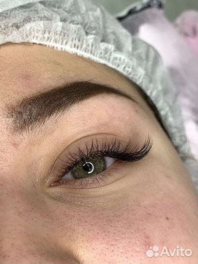 Наращивание ресниц классика/2д /мокрый