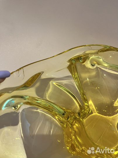 Конфетница/фруктовница желтая винтаж