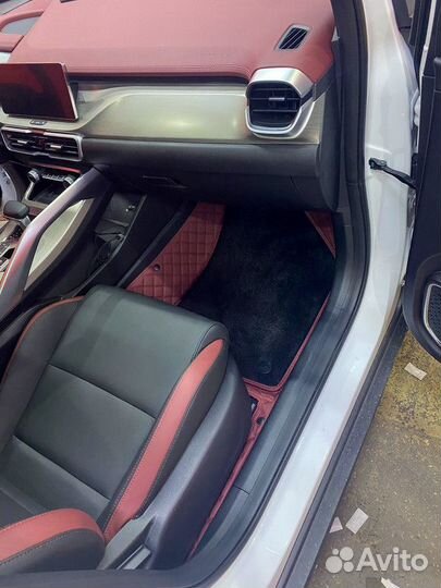 3Д автоковрики из экокожи 3D