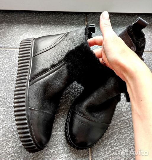 Сапоги кожаные