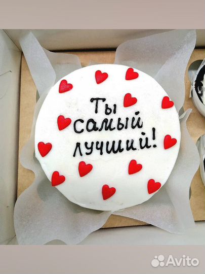 Бенто торт с надписью